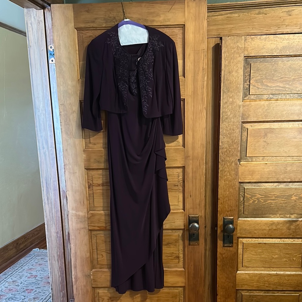 Elegant Purple Dress with Jacket